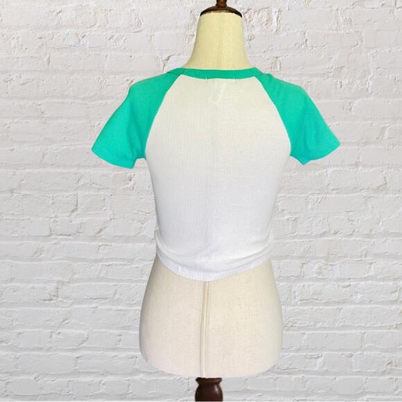 Full Tilt Cropped Baby Tee Beverly Hills Tennis Club Women’s S 90s Tenniscore - Picture 5 of 11